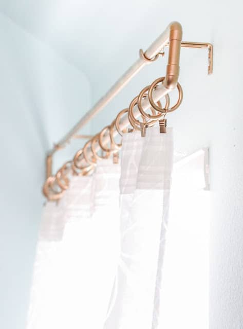 20 Stylish Diy Curtain Rods Some, Spray Painting Shower Curtain Rod