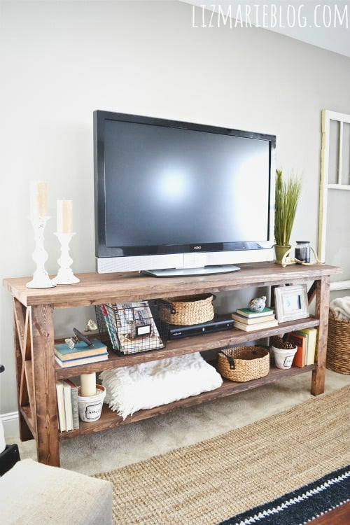 Rustic Wood TV Stand