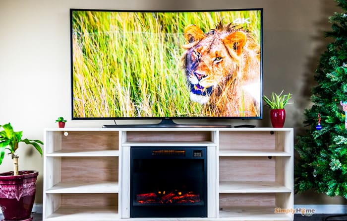 25-Simple-TV-Stand-with-Fireplace-Insert