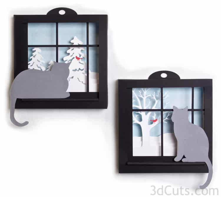 21-5-Layer-Kitty-Cat-Silhouette-Shadow-Box