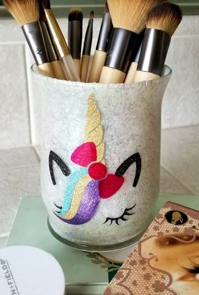 Chanel makeup brush holder with unicorn makeup brushes  Unicorn makeup  brushes, Diy makeup storage, Unicorn makeup