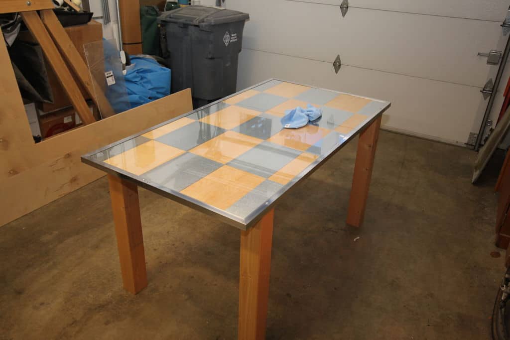 Simple Birch and Aluminum Desk