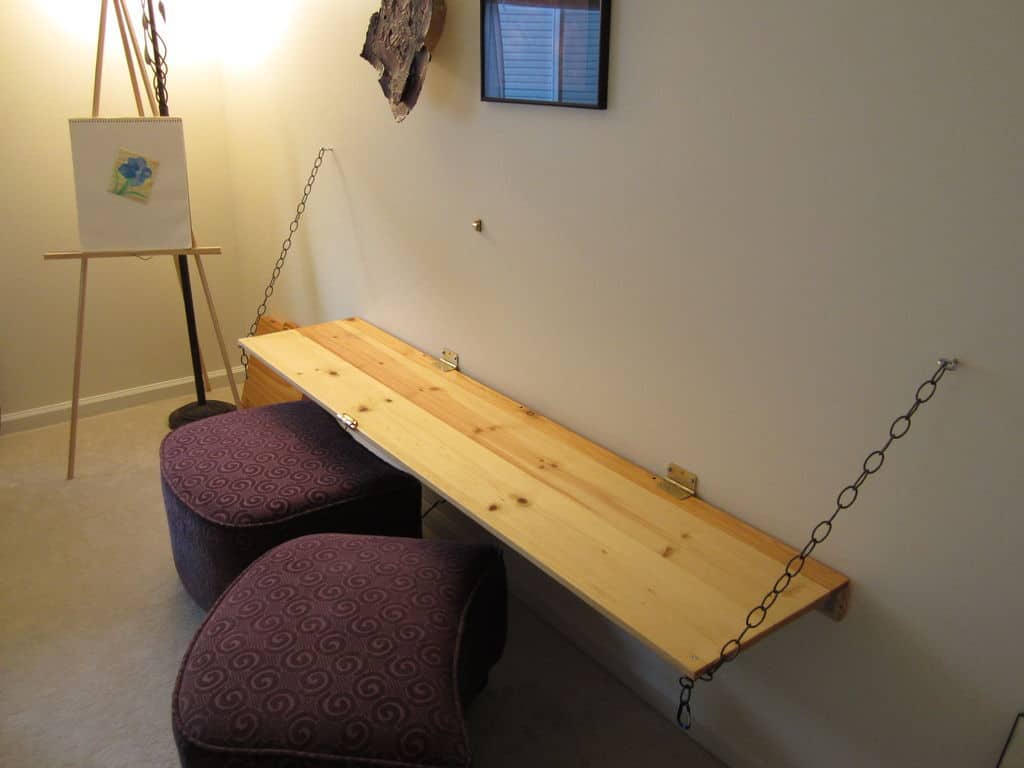 Dual Purpose Murphy-Style Desk and Chalkboard