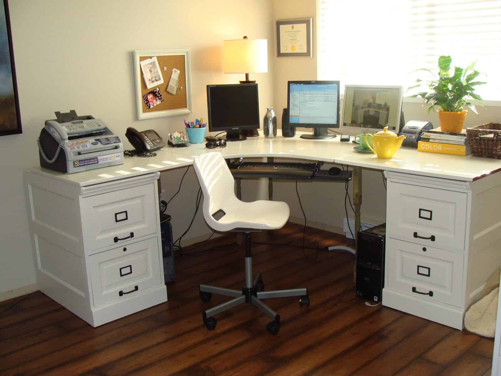 Pottery Barn Inspired Corner Desk Upgrade