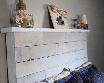 Headboard with a Shelf