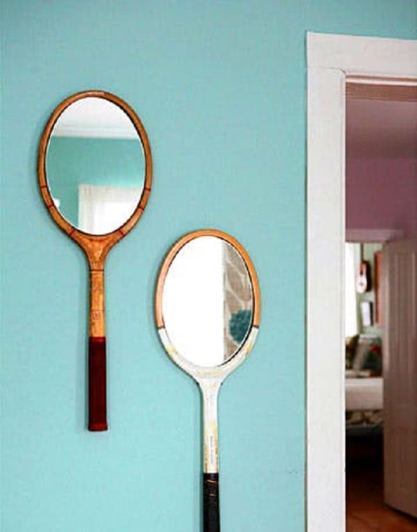 Vintage Tennis Racket Mirror Frames