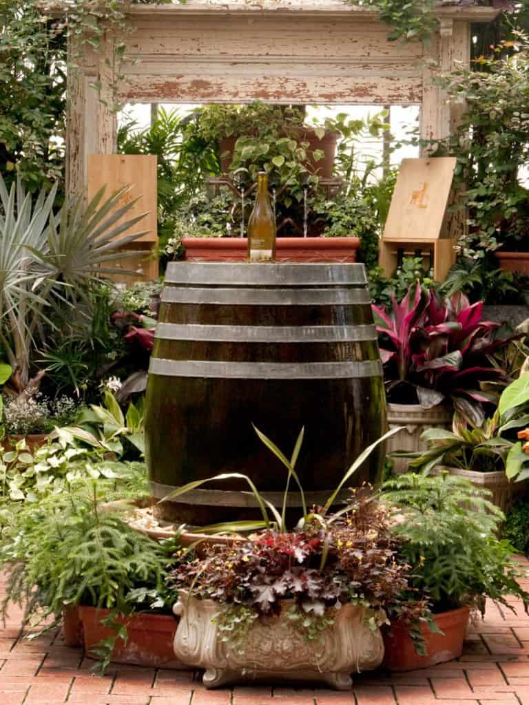 Wine Barrel Fountain