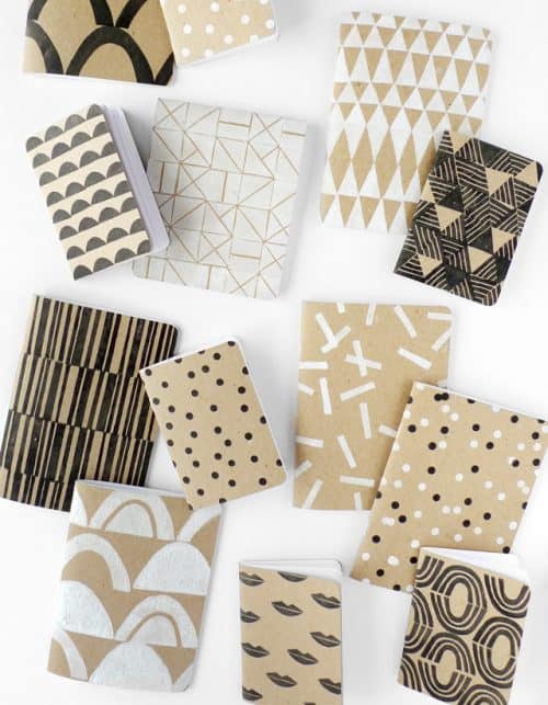 Patterned Note Books 30 DIY Gorgeous & Easy DIY Notebook Covers
