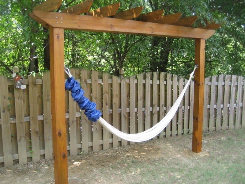 Cedar Pergola Style Hammock Stand