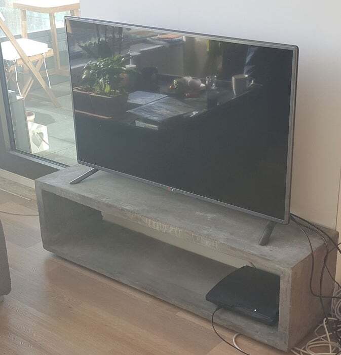 Floating Concrete TV Stand
