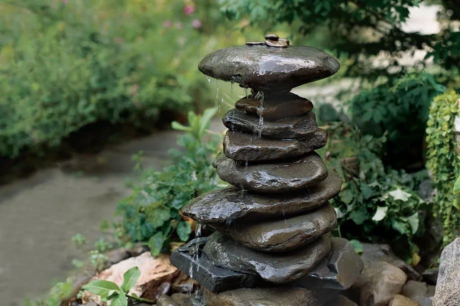 Stacked Stone Fountain