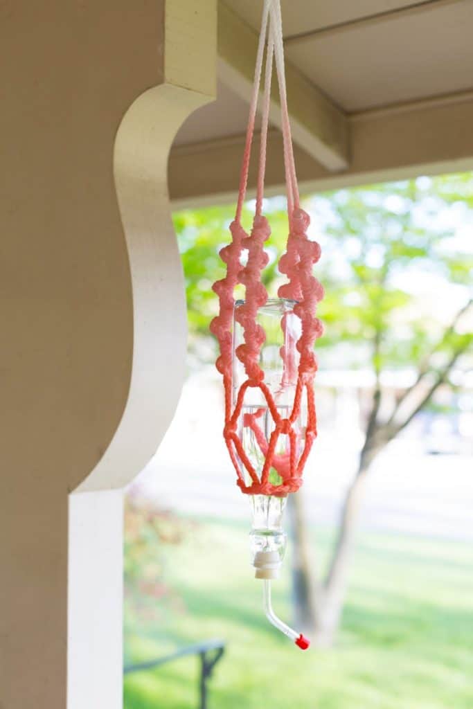 DIY Macramé Hummingbird Feeder