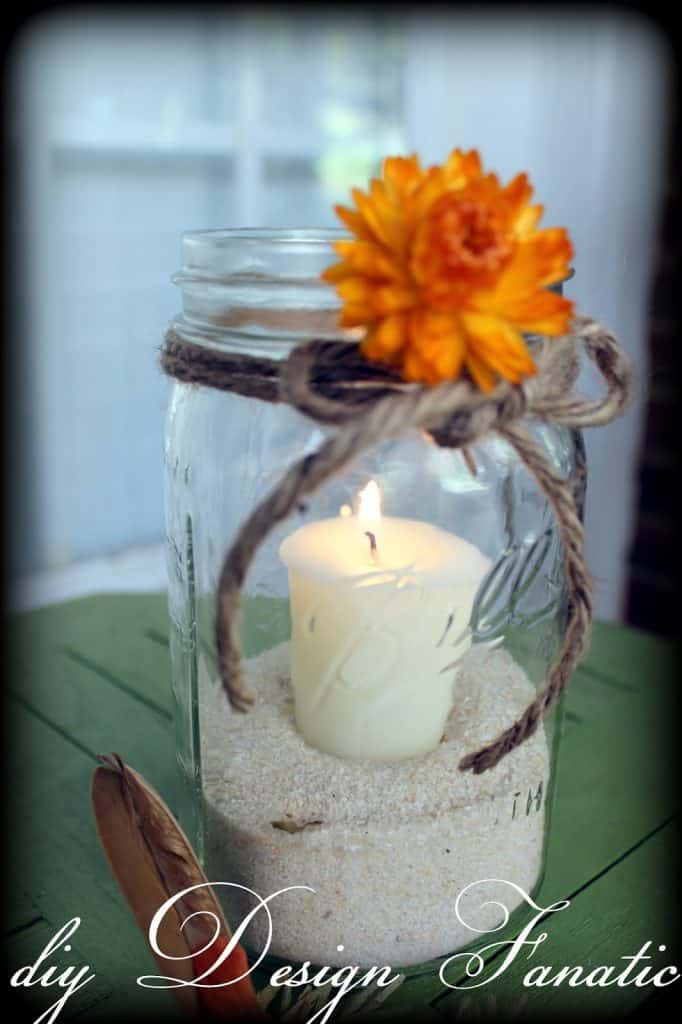 Simple Sand Luminary Centerpiece