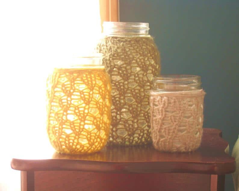 Knitted Jar Cover