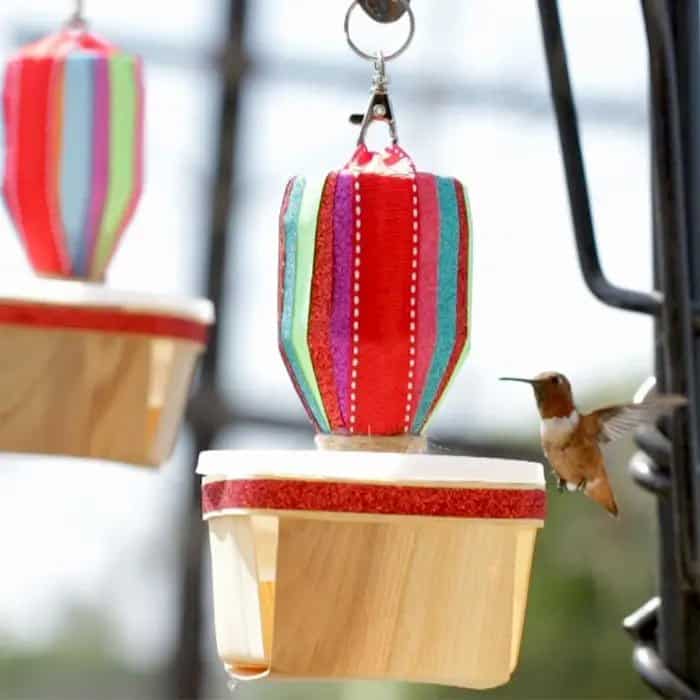 Vibrant Rainbow Hummingbird Feeder