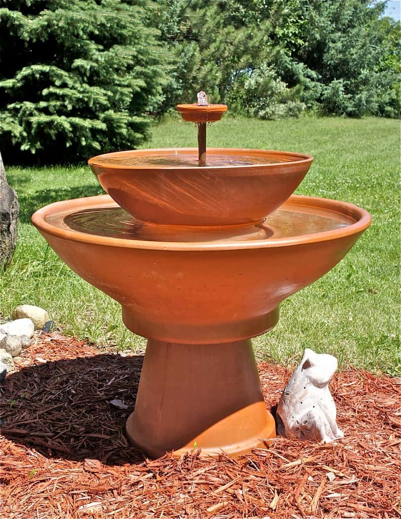 Raised Terra Cotta Pot Fountain