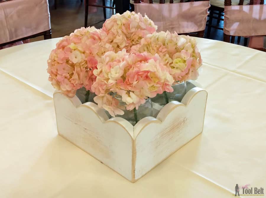 Square Scallop Box Centerpiece