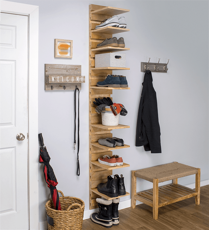 Wall Mounted Shoe Rack