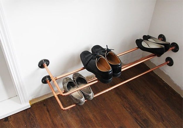 Copper Pipe Shoe Rack