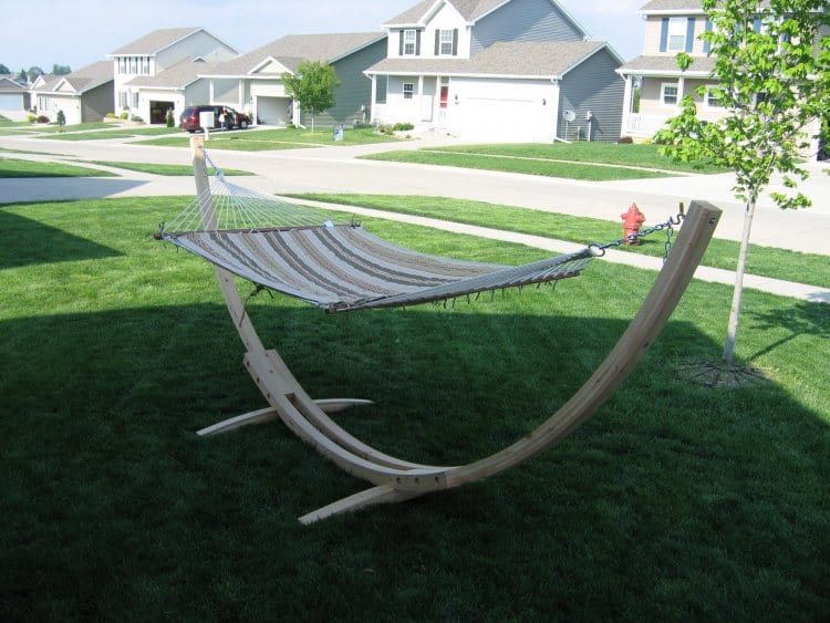 Curved Wood Hammock Stand