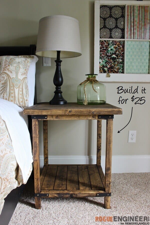 Rustic Wood Side Table