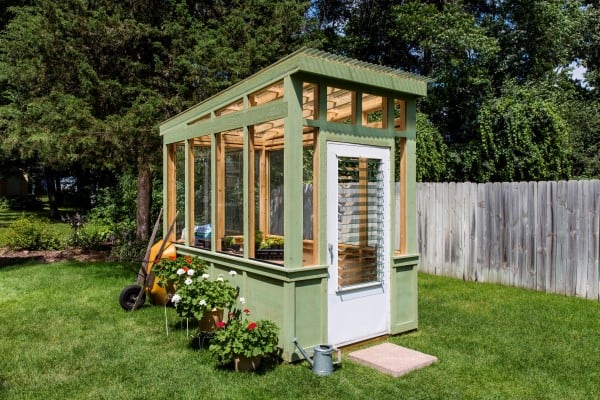 Salvaged Window Greenhouse