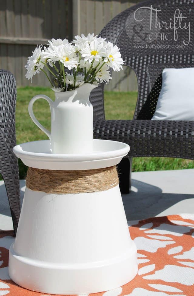 Terra Cotta Pot Side Table