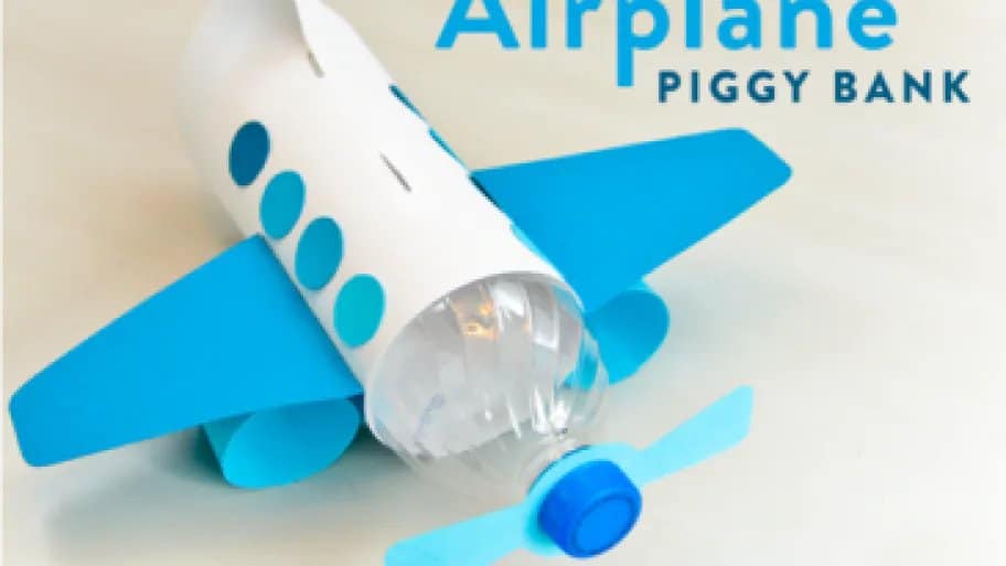 Recycled Water Bottle Airplane Bank