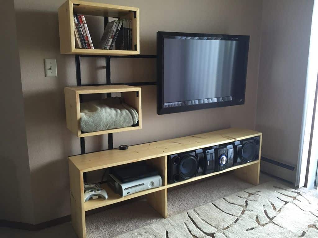 Multi-Shelf Floating TV Stand Console