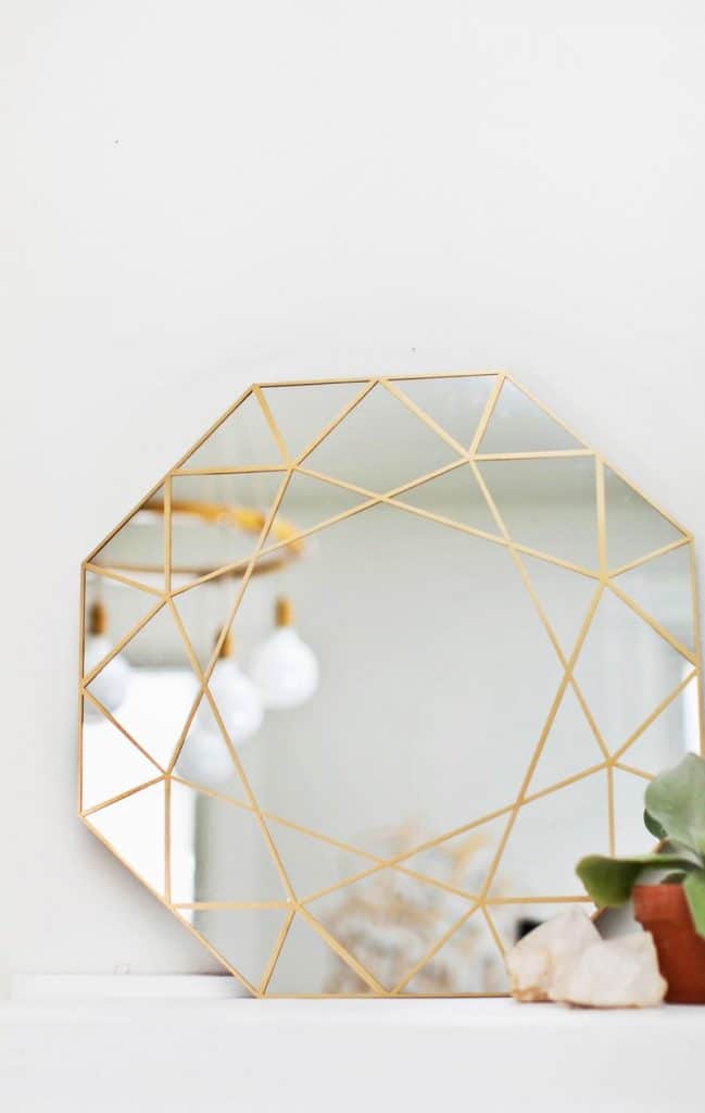 Multi-Facet Gilt Mirror