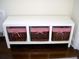 Bench With Storage Baskets