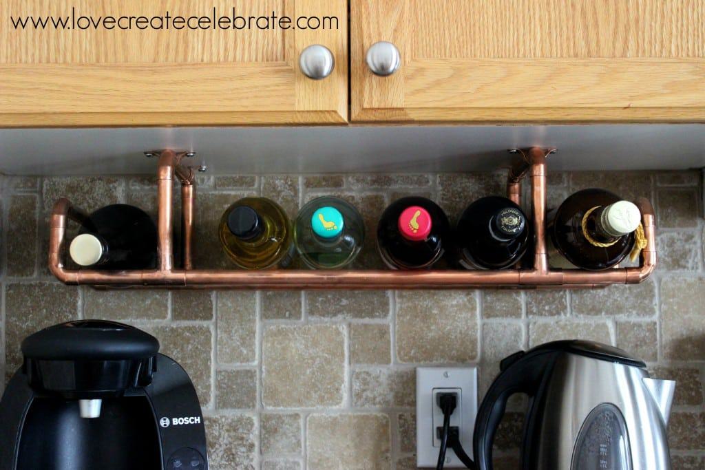 Copper Metal Wine Rack