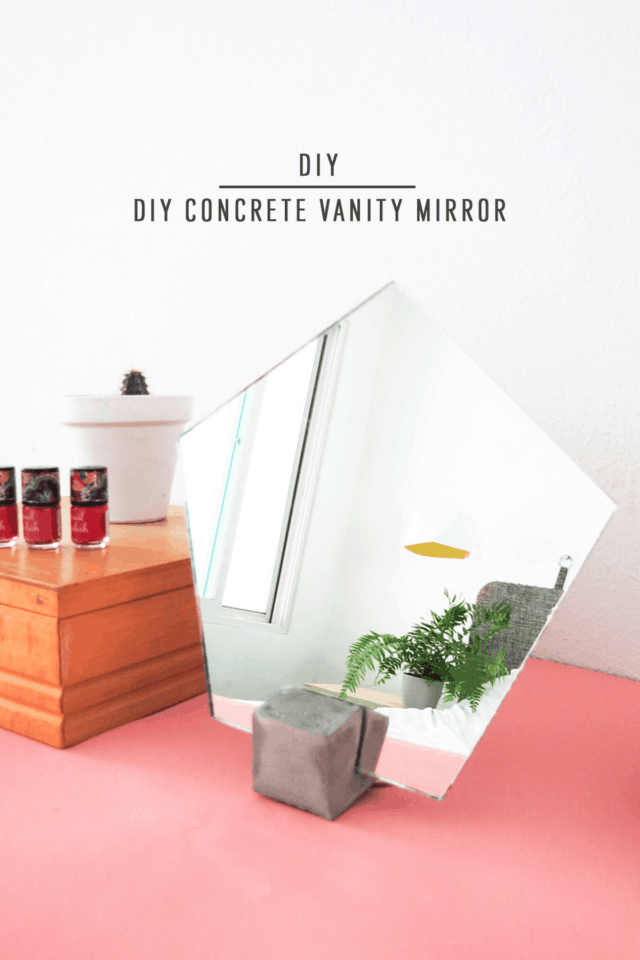 Small Concrete Vanity Mirror