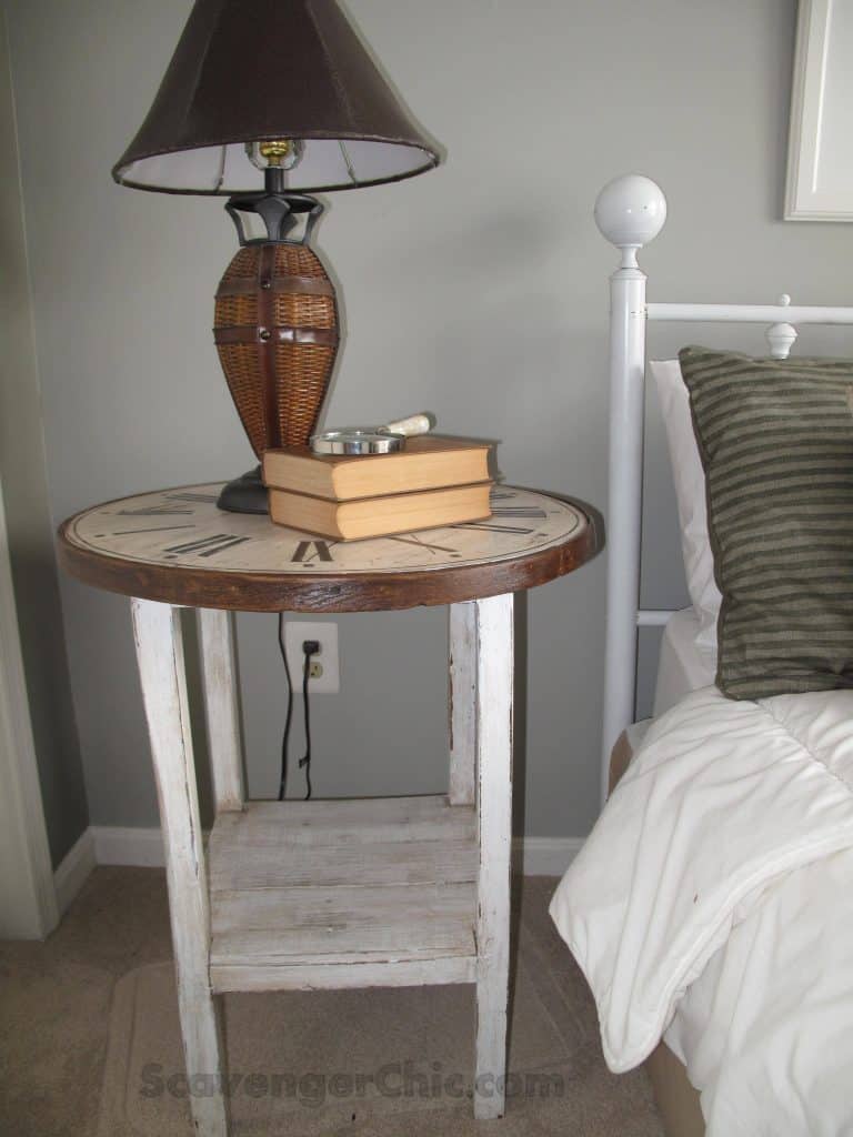 Clock Top Side Table