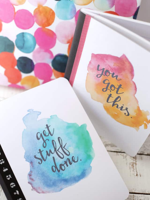 Printables Watercolor Notebook Cover