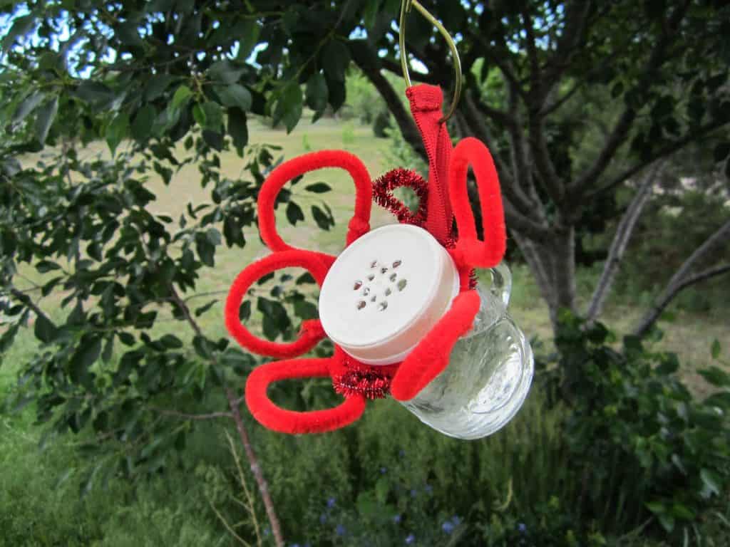 Glass Spice Jar And Pipe Cleaner Feeder