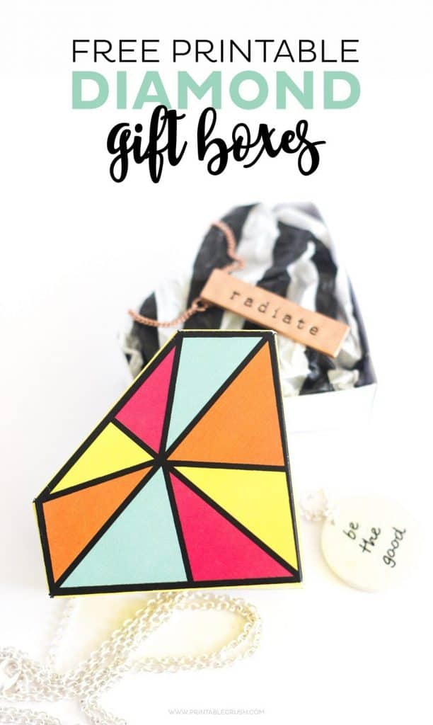 Printable Diamond Jewelry Gift Boxes
