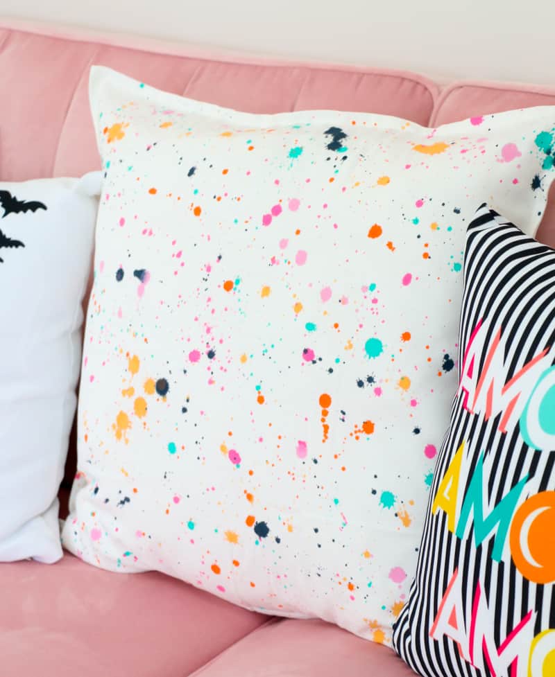 Paint Splatter Pillow