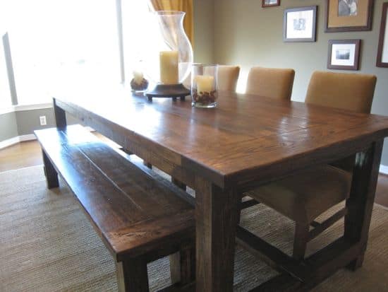 <strong>Hardwood Farmhouse Table</strong>