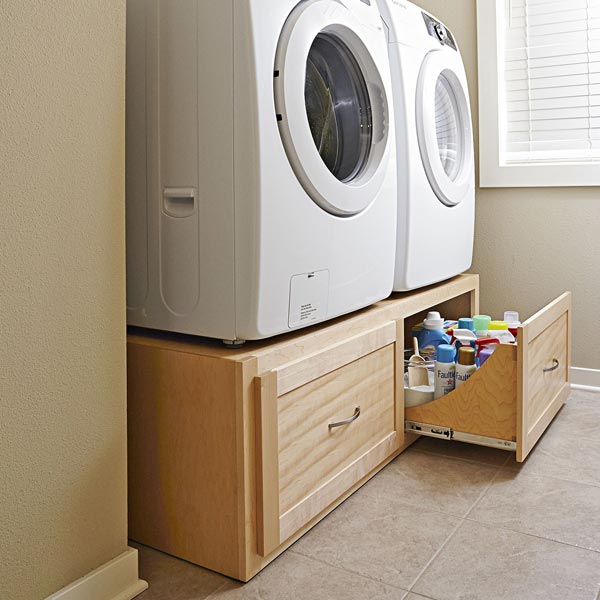 <strong>Tall Washer/Dryer Stand with Deep Drawers</strong>