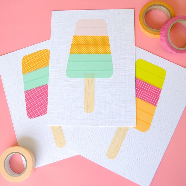 Washi Tape Popsicles 