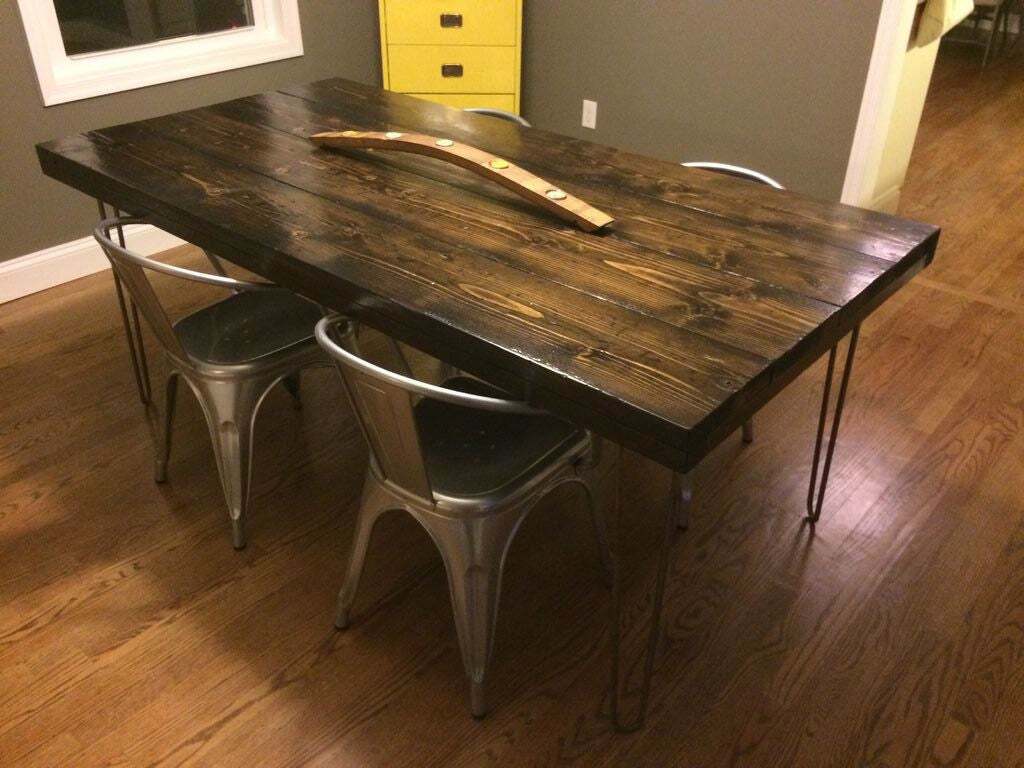 <strong>Hairpin Leg Farmhouse Table</strong>