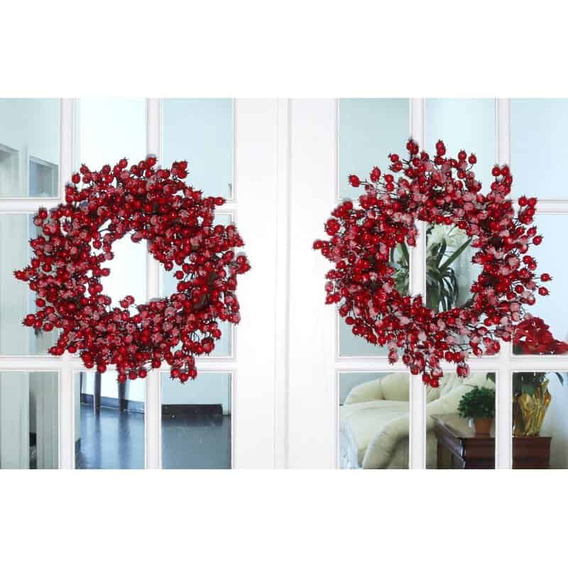 Try a Simple Iced Berry Wreath