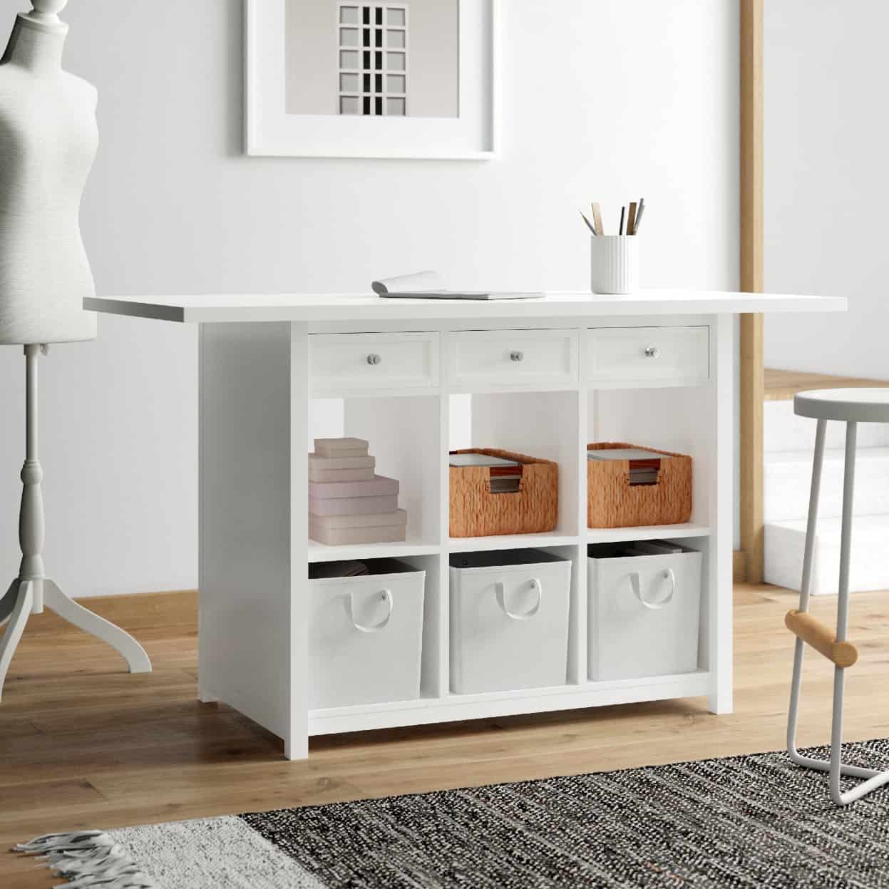 Upgrade Your Whole Sewing Room with a Storage and Craft Table