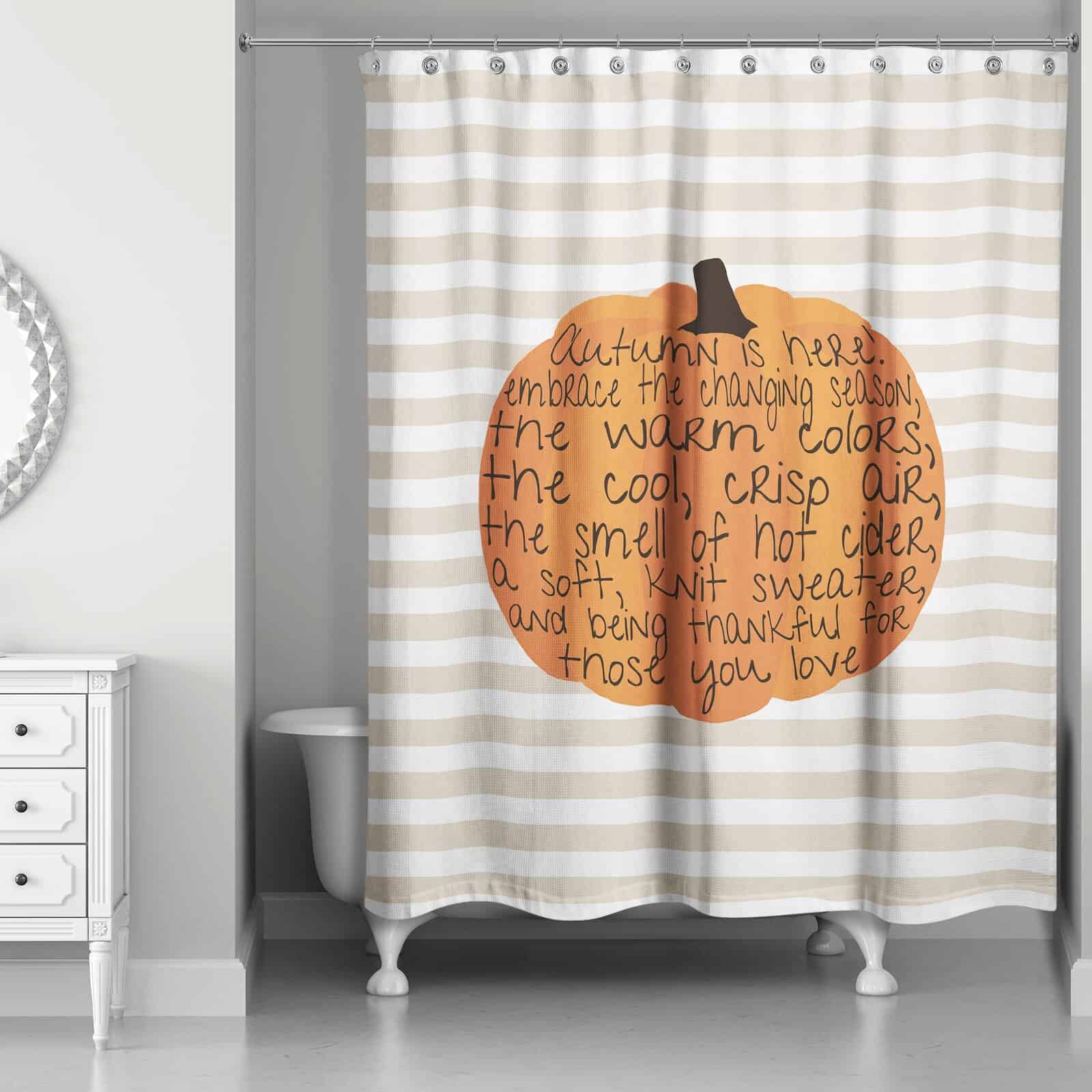 Touch Up the Bathroom with a New Shower Curtain