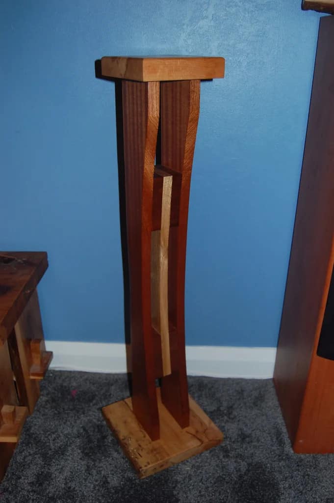 Curved Wood Speaker Stands