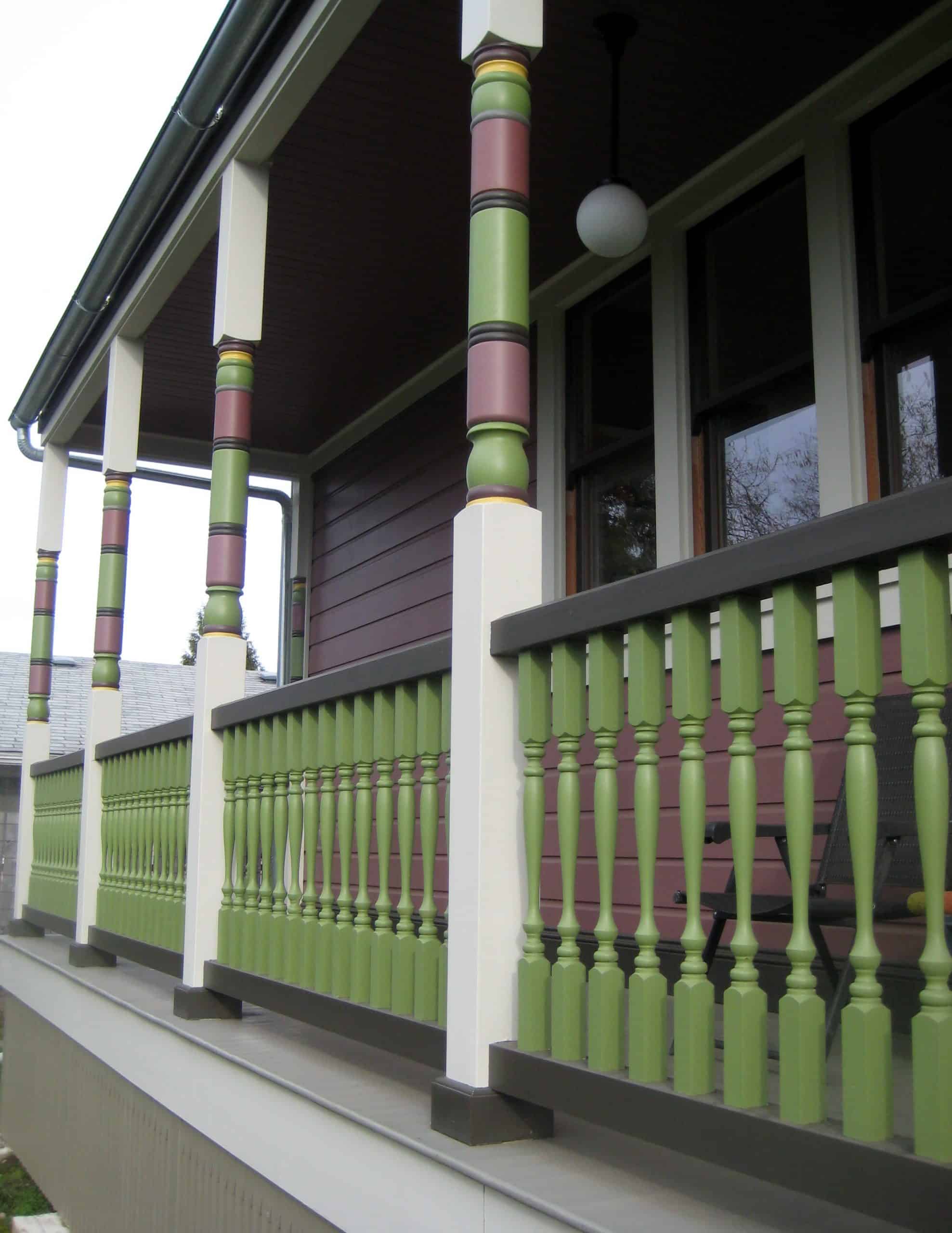 Colorful Porch Pillars