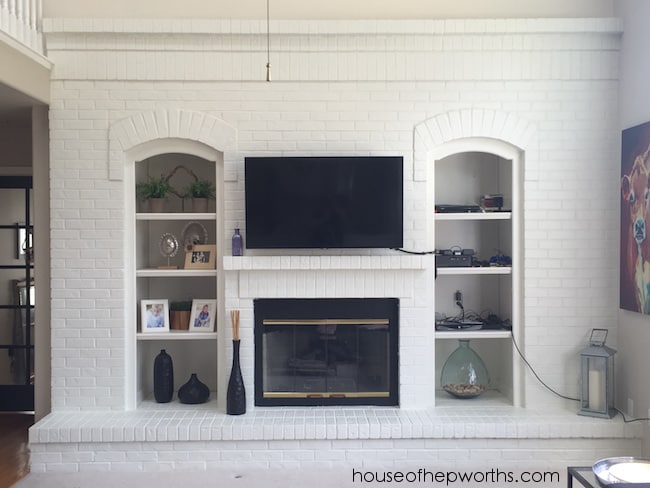 Create a Full Wall For a Brick Fireplace Unit