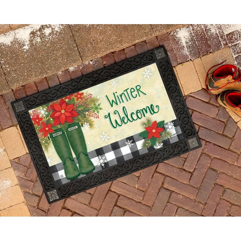 Welcome Your Guests with a Winter Mat