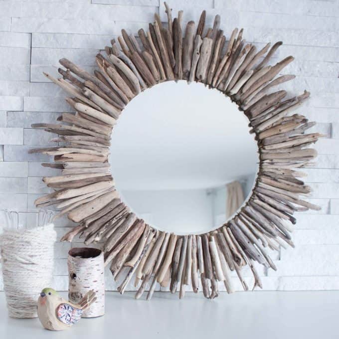 DIY Driftwood Mirror